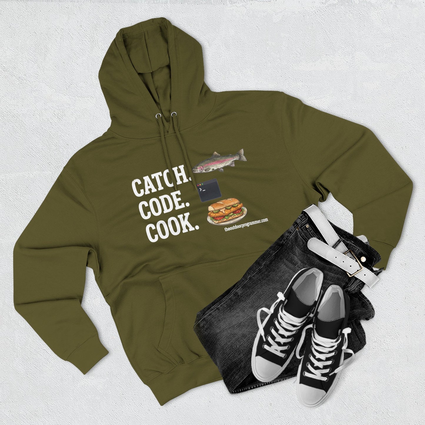 Catch. Code. Cook.